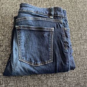 DL1961’s Danny Supermodel Skinny Jeans with frayed ends; excellent condition